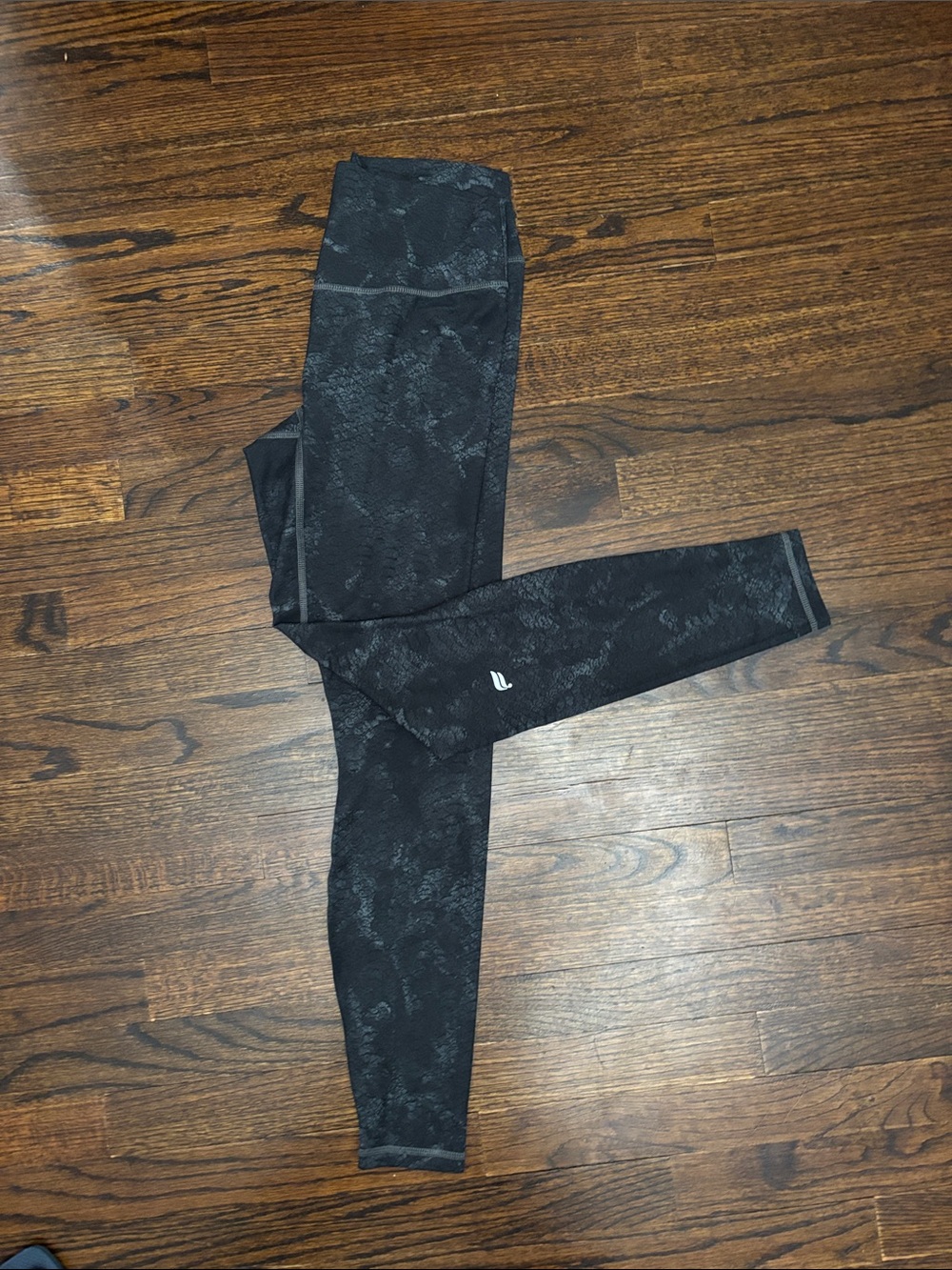 Fabletics Black Textured High-Rise Leggings